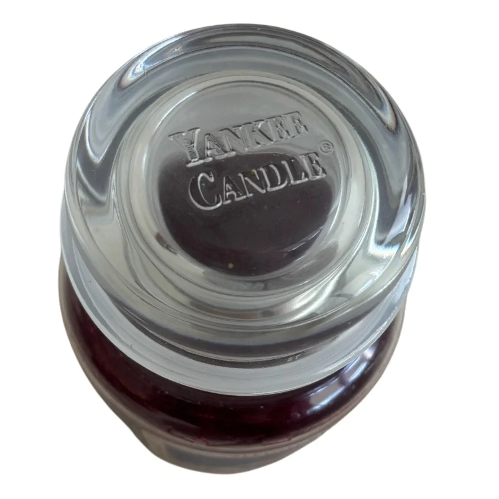 Yankee Candle Jar Sleigh Ride Rare Vintage Christmas Warren Kimble Burgundy Red